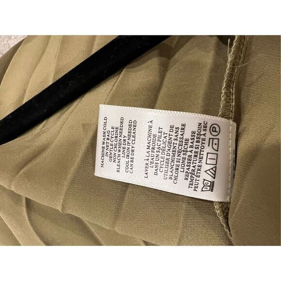 A.L.C. Womens Elmwood Olive Green Renzo II Pleated Sleeveless Midi Dress Size 10 - Picture 10 of 10